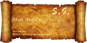 Stul Irén névjegykártya