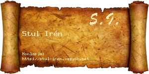 Stul Irén névjegykártya